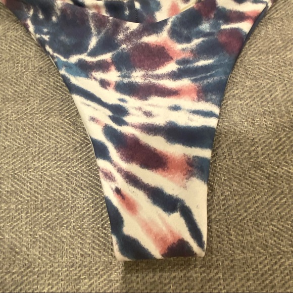 Skatie Blue and Red Tie-Dye Bikini - Picture 4 of 5